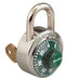 Master Lock 1525 General Security Combination Padlock with Key Control Feature and Colored Dial 1-7/8in (48mm) Wide-1525-Master Lock-Green-1525GRN-KeyedAlike.com