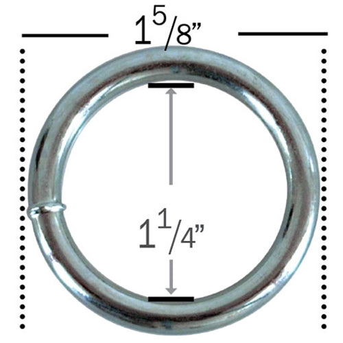 Hodge Products Inc 39209 3/16" Zinc plated Welded Solid Steel O-Ring-Hodge Products Inc-39209-KeyedAlike.com