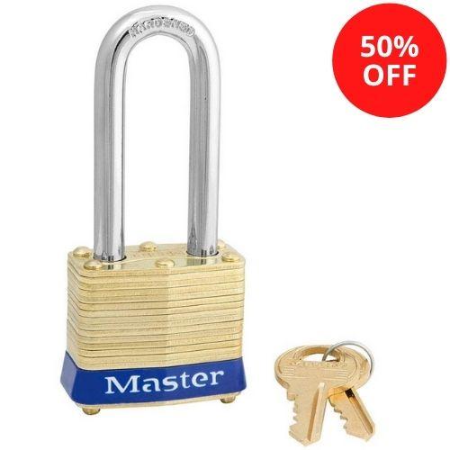 Master Lock 4LH Laminated Brass Padlock 1-9/16in (40mm) Wide-Keyed-Master Lock-4LHD-KeyedAlike.com