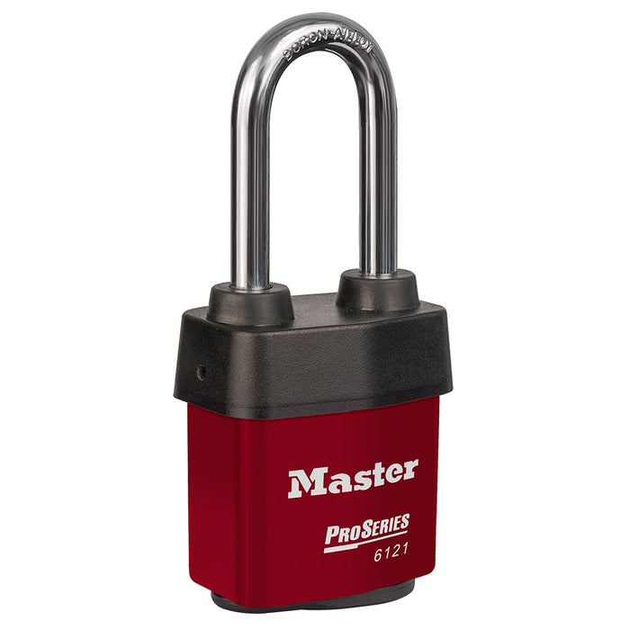 Master Lock 6121 Padlock 2-1/8in (54mm) wide-Master Lock-Red-2-3/8in-6121KALJRED-KeyedAlike.com