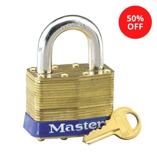 Master Lock 6 Laminated Brass Padlock 2in (51mm) Wide-Keyed-Master Lock-6-KeyedAlike.com