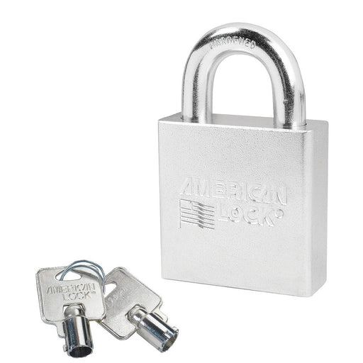 American Lock A7300 Solid Steel (Chrome Plated) Padlock 2-1/4in (57mm) wide-American Lock-A7300KA-KeyedAlike.com