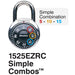 Master Lock 1525EZRC 1-7/8in (48mm) Simple Combos™ ADA Inspired Combination Padlock-1525-Master Lock-Black-1525EZRC-KeyedAlike.com