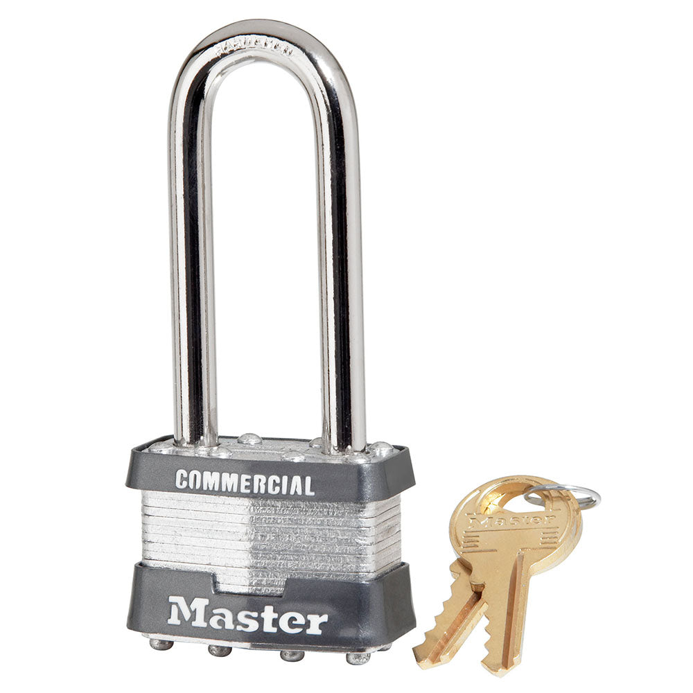 Master Lock 1 Laminated Steel Padlock 1-3/4in (44mm) Wide-Keyed-Master Lock-Steel - 1KALJ
