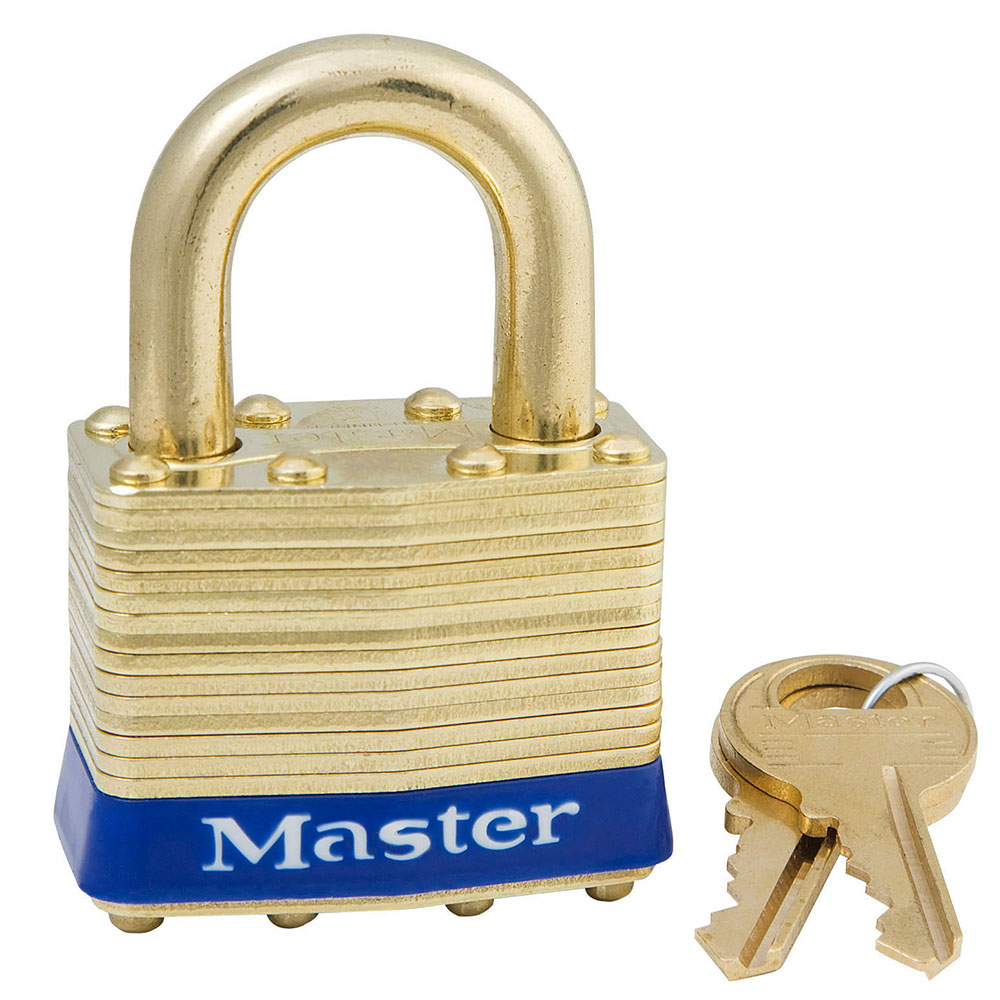 Master Lock No. 2B in Blue, colored bumper