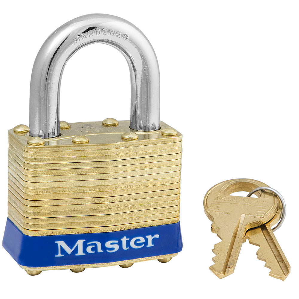 Master Lock No. 2 in Blue, brass