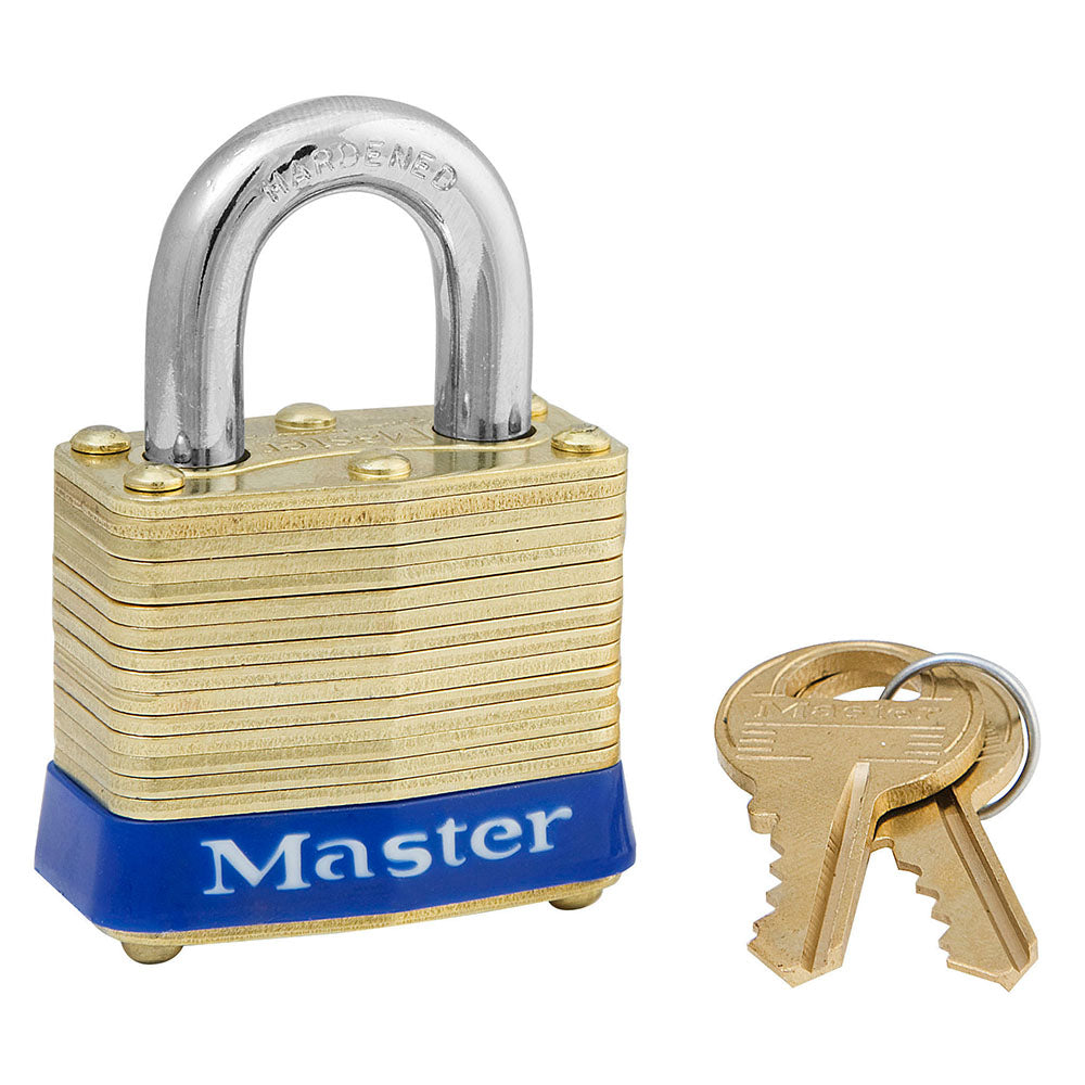 Master Lock No. 4 in Blue, brass