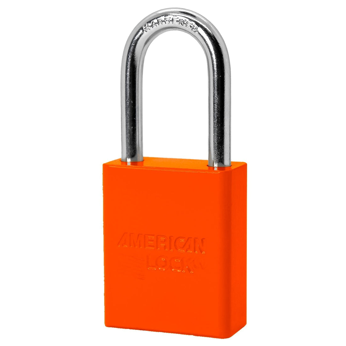 American Lock A1106 padlock, neon orange powder coat