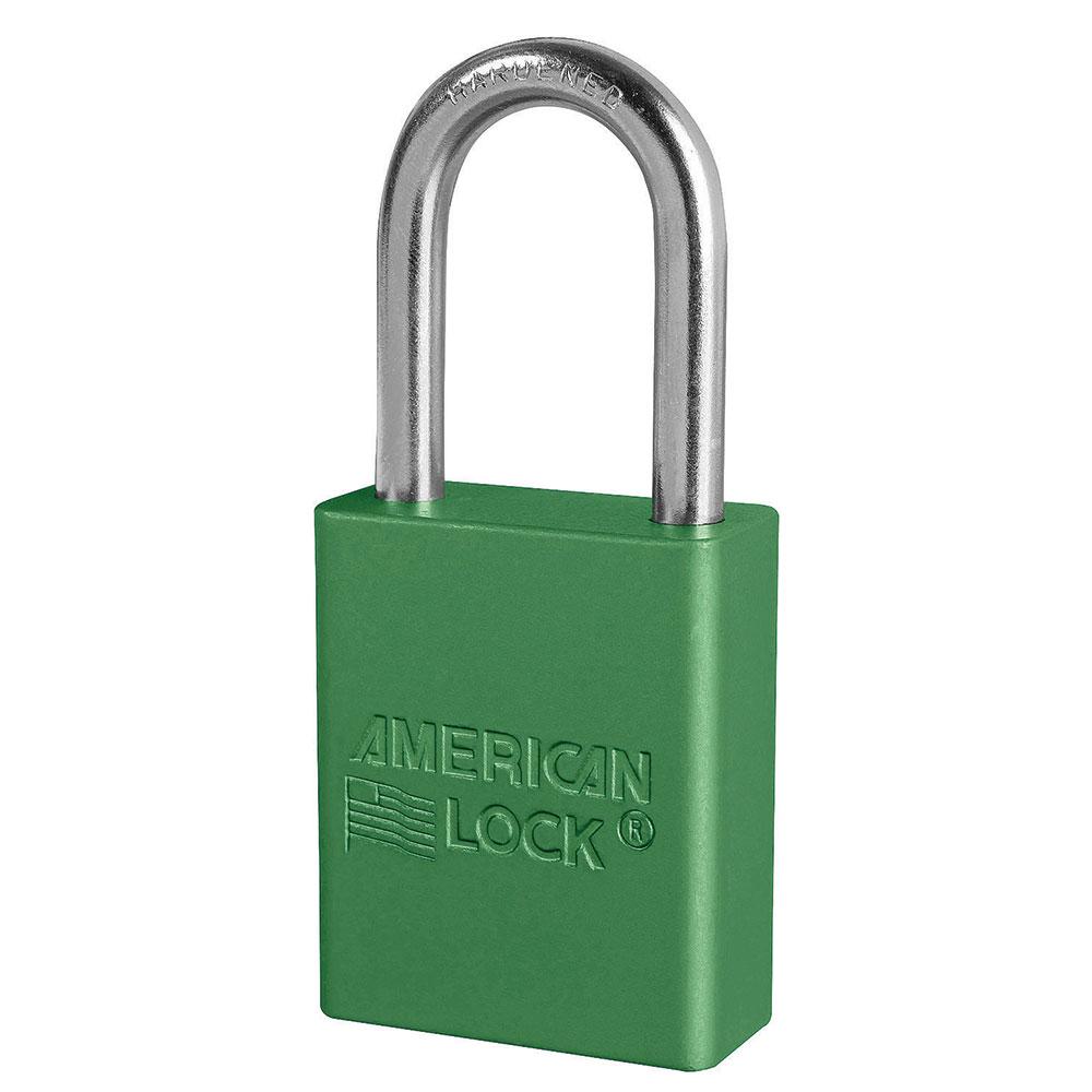 American Lock A1106 padlock, anodized green