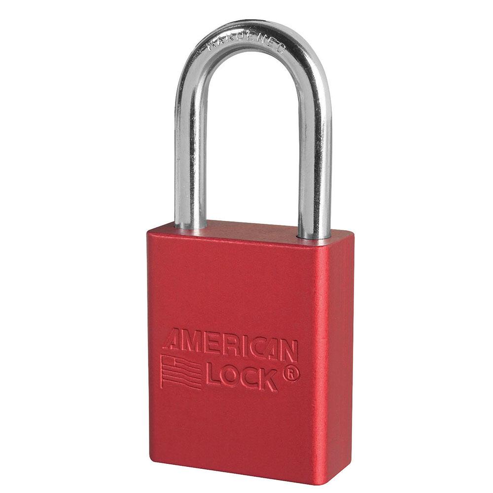 American Lock A1106 padlock, anodized red