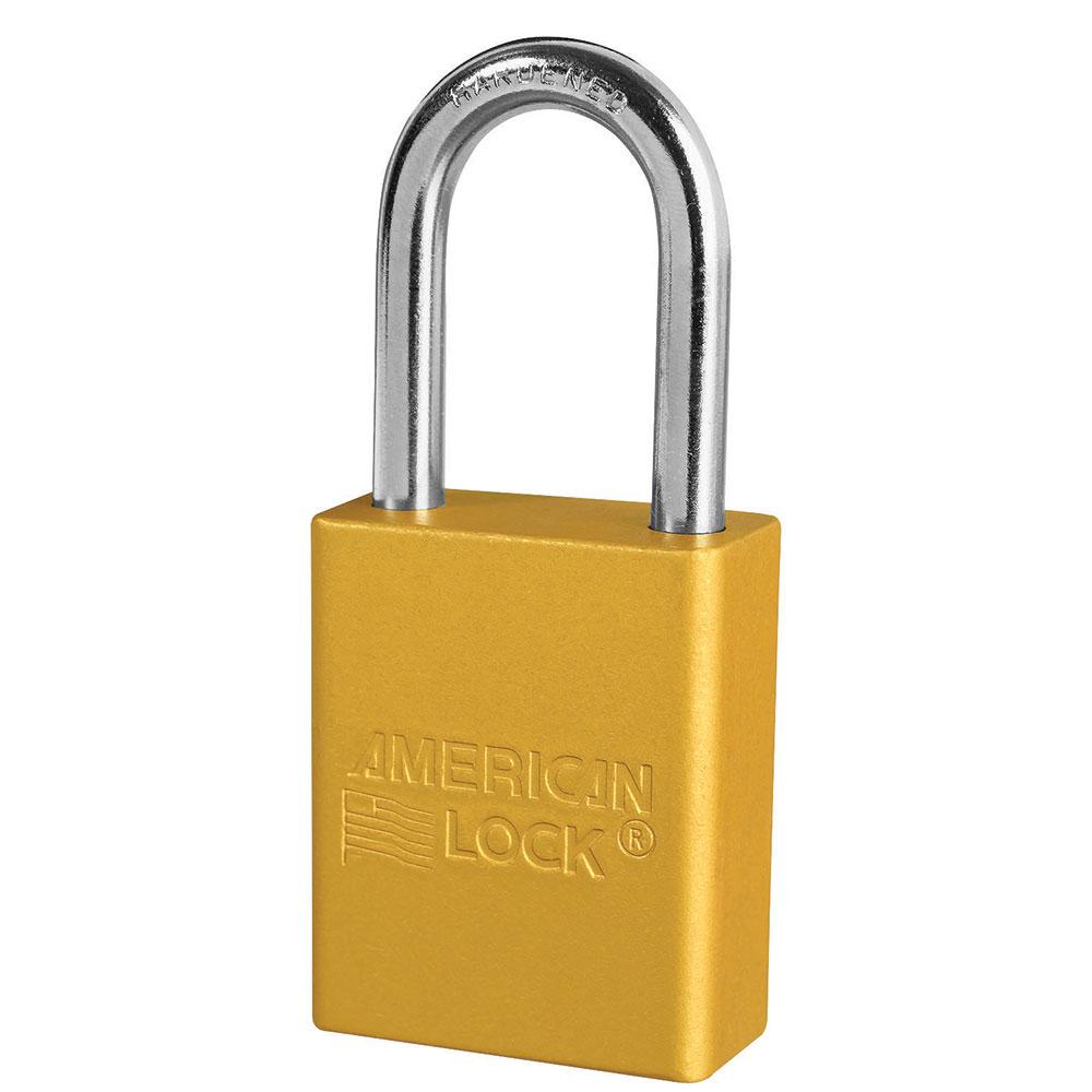 American Lock A1106 padlock, anodized yellow