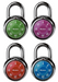 Master Lock 1505D Combination Dial Padlock; Assorted Colors 1-7/8in (48mm) Wide-Combination-Master Lock-1505D-KeyedAlike.com