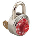 Master Lock 1525 General Security Combination Padlock with Key Control Feature and Colored Dial 1-7/8in (48mm) Wide-1525-Master Lock-Red-1525RED-KeyedAlike.com