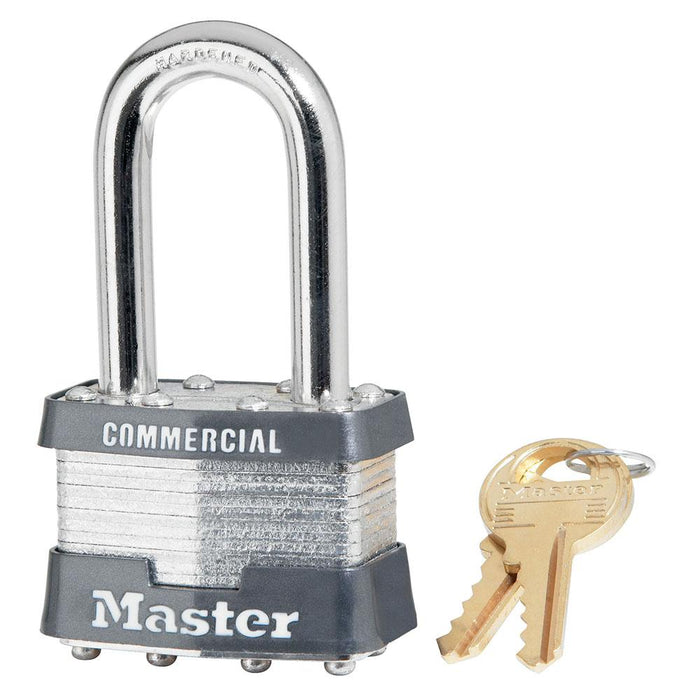 Master Lock 1 Laminated Steel Padlock 1-3/4in (44mm) Wide-Keyed-Master Lock-Steel-Keyed Alike-1KALF-MasterLocks.com