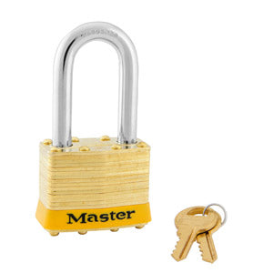 Master Lock 2 Laminated Brass Padlock 1-3/4in (44mm) wide-Master Lock-Yellow-1-1/2in-2KALFYLW-KeyedAlike.com