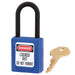 Master Lock 406 Dielectric Zenex™ Thermoplastic Safety Padlock, 1-1/2in (38mm) Wide with 1-1/2in (38mm) Tall Nylon Shackle-Keyed-Master Lock-Blue-Keyed Alike-406KABLU-KeyedAlike.com