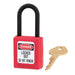 Master Lock 406 Dielectric Zenex™ Thermoplastic Safety Padlock, 1-1/2in (38mm) Wide with 1-1/2in (38mm) Tall Nylon Shackle-Keyed-Master Lock-Red-Keyed Alike-406KARED-KeyedAlike.com