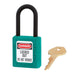 Master Lock 406 Dielectric Zenex™ Thermoplastic Safety Padlock, 1-1/2in (38mm) Wide with 1-1/2in (38mm) Tall Nylon Shackle-Keyed-Master Lock-Teal-Keyed Alike-406KATEAL-KeyedAlike.com