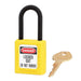 Master Lock 406 Dielectric Zenex™ Thermoplastic Safety Padlock, 1-1/2in (38mm) Wide with 1-1/2in (38mm) Tall Nylon Shackle-Keyed-Master Lock-Yellow-Keyed Alike-406KAYLW-KeyedAlike.com
