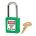 Master Lock 410 Zenex™ Thermoplastic Safety Padlock, 1-1/2in (38mm) Wide with 1-1/2in (38mm) Tall Shackle-Master Lock-Keyed Alike-1-1/2in-410KAGRN-KeyedAlike.com