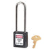 Master Lock 410 Zenex™ Thermoplastic Safety Padlock, 1-1/2in (38mm) Wide with 1-1/2in (38mm) Tall Shackle-Master Lock-Keyed Alike-3in-410KALTBLK-KeyedAlike.com