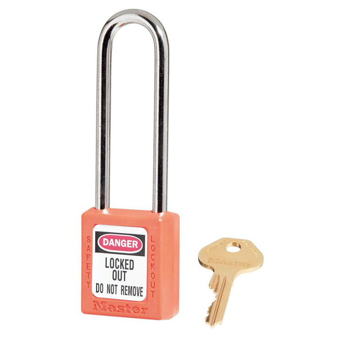 Master Lock 410 Zenex™ Thermoplastic Safety Padlock, 1-1/2in (38mm) Wide with 1-1/2in (38mm) Tall Shackle-Master Lock-Keyed Alike-3in-410KALTORJ-KeyedAlike.com