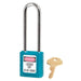 Master Lock 410 Zenex™ Thermoplastic Safety Padlock, 1-1/2in (38mm) Wide with 1-1/2in (38mm) Tall Shackle-Master Lock-Keyed Alike-3in-410KALTTEAL-KeyedAlike.com