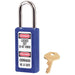 Master Lock 411 Zenex™ Thermoplastic Safety Padlock, 1-1/2in (38mm) Wide with 1-1/2in (38mm) Tall Shackle-Keyed-Master Lock-Blue-Keyed Alike-411KABLU-KeyedAlike.com