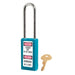 Master Lock 411 Zenex™ Thermoplastic Safety Padlock, 1-1/2in (38mm) Wide with 1-1/2in (38mm) Tall Shackle-Keyed-Master Lock-Teal-Keyed Alike-411KALTTEAL-KeyedAlike.com