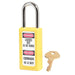 Master Lock 411 Zenex™ Thermoplastic Safety Padlock, 1-1/2in (38mm) Wide with 1-1/2in (38mm) Tall Shackle-Keyed-Master Lock-Yellow-Keyed Alike-411KAYLW-KeyedAlike.com