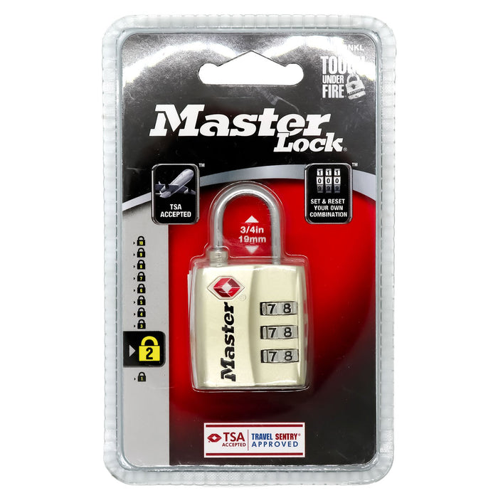 Master Lock 4680DNKL TSA-Accepted Combination Padlock 1-3/16in (30mm) Wide-Combination-Master Lock-4680DNKL-KeyedAlike.com