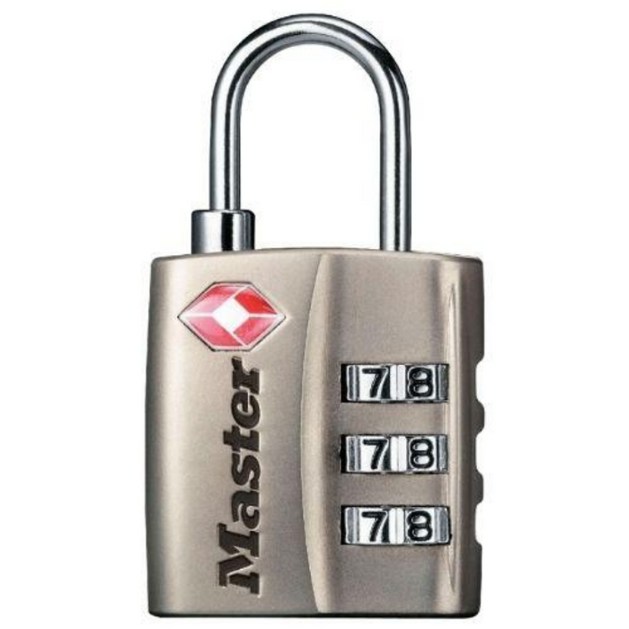 Master Lock 4680DNKL TSA-Accepted Combination Padlock 1-3/16in (30mm) Wide (Pack of 4)
