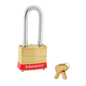 Master Lock 4 Laminated Brass Padlock 1-9/16in (40mm) wide-Master Lock-Red-2in-4KALHRED-KeyedAlike.com