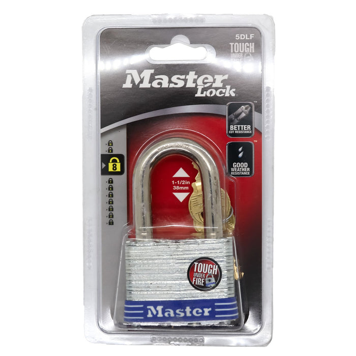 Master Lock 5DLF Laminated Steel Padlock 2in (51mm) Wide-Keyed-Master Lock-5DLF-KeyedAlike.com