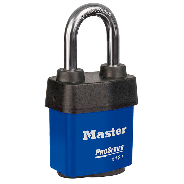 Master Lock 6121 Padlock 2-1/8in (54mm) wide-Master Lock-Blue-1-1/2in-6121KALFBLU-KeyedAlike.com