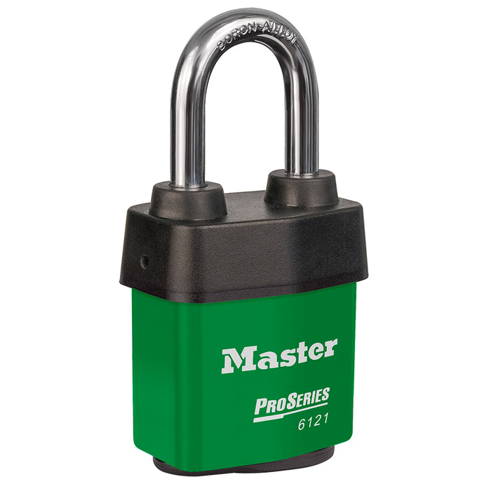 Master Lock 6121 Padlock 2-1/8in (54mm) wide-Master Lock-Green-1-1/2in-6121KALFGRN-KeyedAlike.com