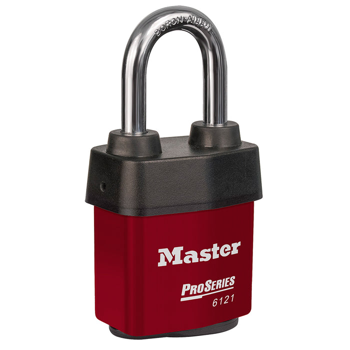 Master Lock 6121 Padlock 2-1/8in (54mm) wide-Master Lock-Red-1-1/2in-6121KALFRED-KeyedAlike.com