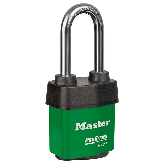Master Lock 6121 Padlock 2-1/8in (54mm) wide-Master Lock-Green-2-3/8in-6121KALJGRN-KeyedAlike.com