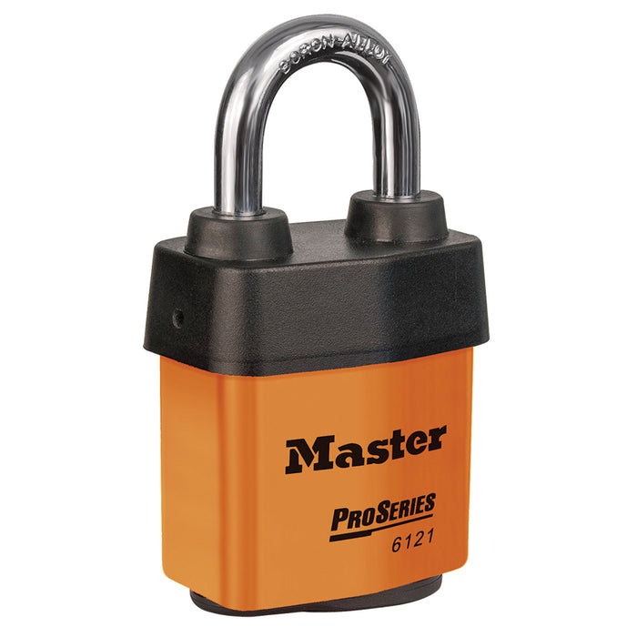 Master Lock 6121 Padlock 2-1/8in (54mm) wide-Master Lock-Orange-1-1/8in-6121KAORJ-KeyedAlike.com