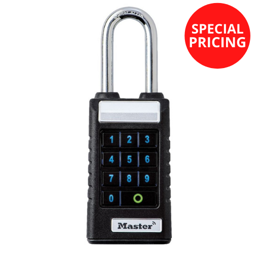 Master Lock 6400LJENT Bluetooth® Extended Shackle Padlock for Business Applications-Digital/Electronic-Master Lock-6400LJENT-KeyedAlike.com