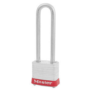 Master Lock 7 Laminated Steel Padlock 1-1/8in (29mm) Wide-Keyed-Master Lock-Master Keyed-2-1/2in-7MKLJRED-MasterLocks.com