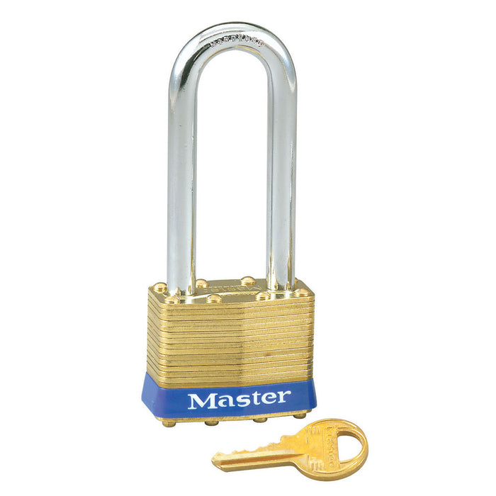 Master Lock 82 Laminated Brass Padlock 1-3/4in (44mm) wide-Master Lock-2-1/2in-82KALJ-KeyedAlike.com