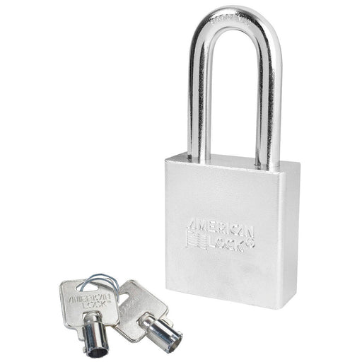 American Lock A7261 Solid Steel (Chrome Plated) Padlock 2in (51mm) wide-American Lock-A7261KA-KeyedAlike.com