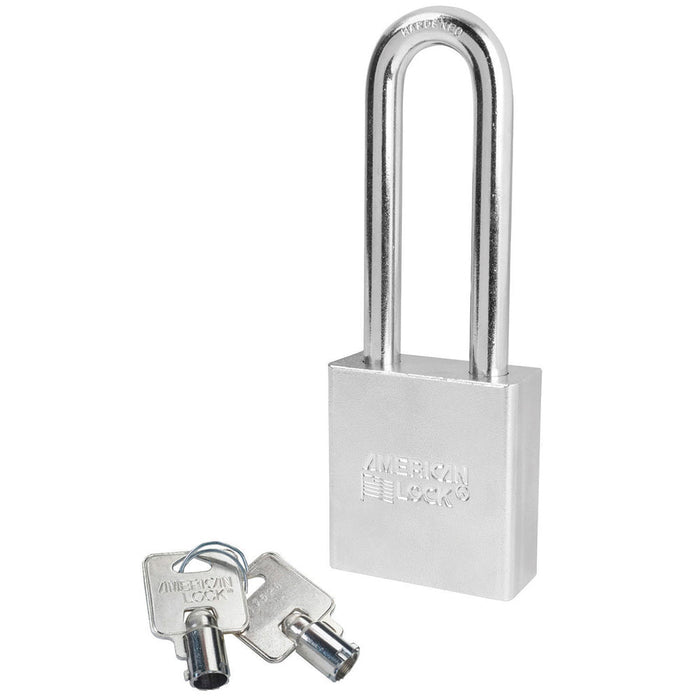 American Lock A7262 Solid Steel (Chrome Plated) Padlock 2in (51mm) wide-American Lock-A7262KA-KeyedAlike.com