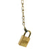 American Lock ASL40N Solid Brass BumpStop® Non-Rekeyable Government Padlock 1-1/2in (38mm) Wide with Brass Shackle & Brass Chain-Keyed-American Lock-ASL40NBSBC-KeyedAlike.com