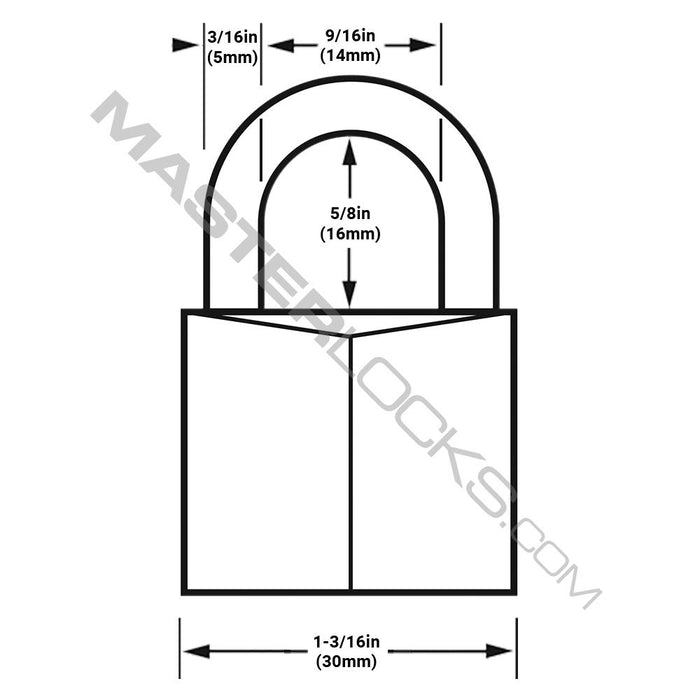 Master Lock 131T Covered Solid Body Padlock; 2 Pack 1-3/16in (30mm) Wide-Keyed-Master Lock-131T-KeyedAlike.com