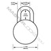 Master Lock 1500 General Security Combination Padlock 1-7/8in (48mm) Wide-Combination-Master Lock-1500-KeyedAlike.com