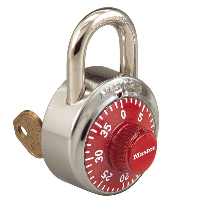 Master Lock 1525EZRC 1-7/8in (48mm) Simple Combos™ ADA Inspired Combination Padlock-1525-Master Lock-Red-1525EZRC-KeyedAlike.com