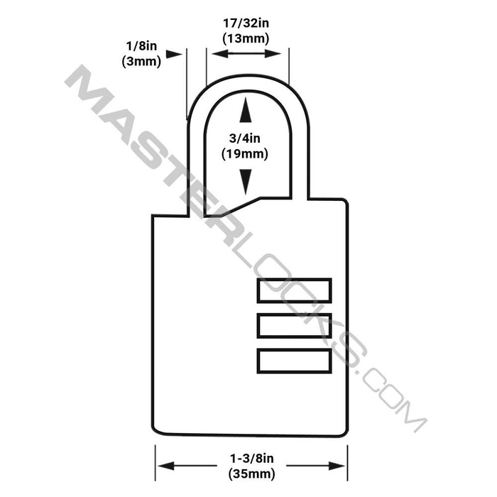 Master Lock 4684T Set Your Own Combination TSA-Accepted Luggage Lock 2 Pack 1-3/8in (35mm) Wide-Combination-Master Lock-4684T-KeyedAlike.com