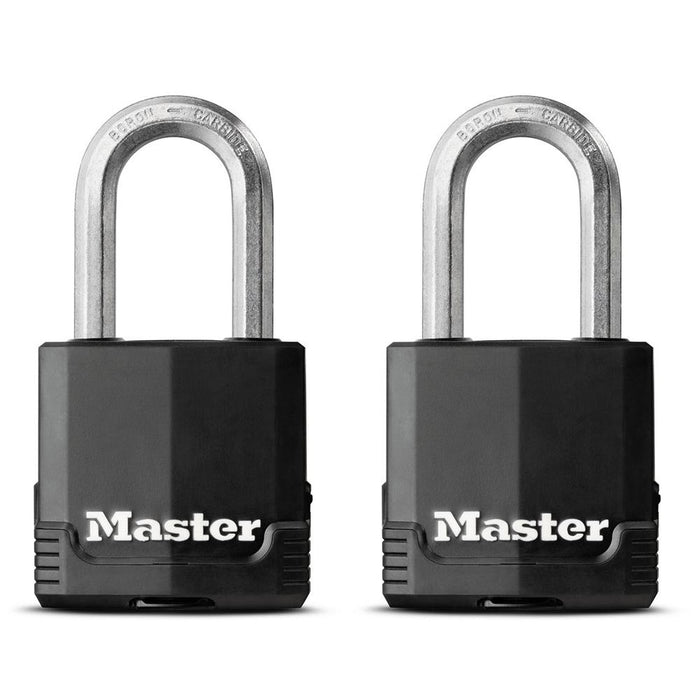 Master Lock M115XT 1-7/8in (48mm) Wide Magnum® Covered Laminated Steel Padlock ; 2 Pack-Master Lock-M115XTLF-KeyedAlike.com